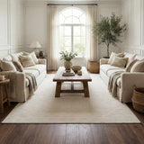 Kazuma Cream Checkered Washable Area Rug - Ornate Home