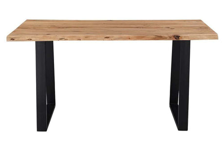 Keal Acacia & Black 79" Dining Table - Ornate Home