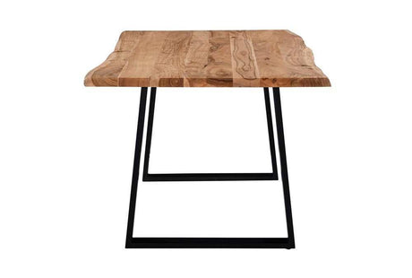 Keal Acacia & Black 79" Dining Table - Ornate Home