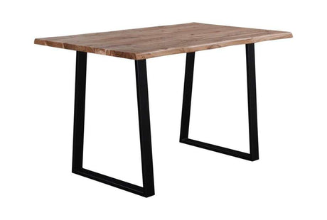 Keal Acacia & Black 79" Dining Table - Ornate Home