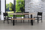 Keal Acacia & Black 79" Dining Table - Ornate Home