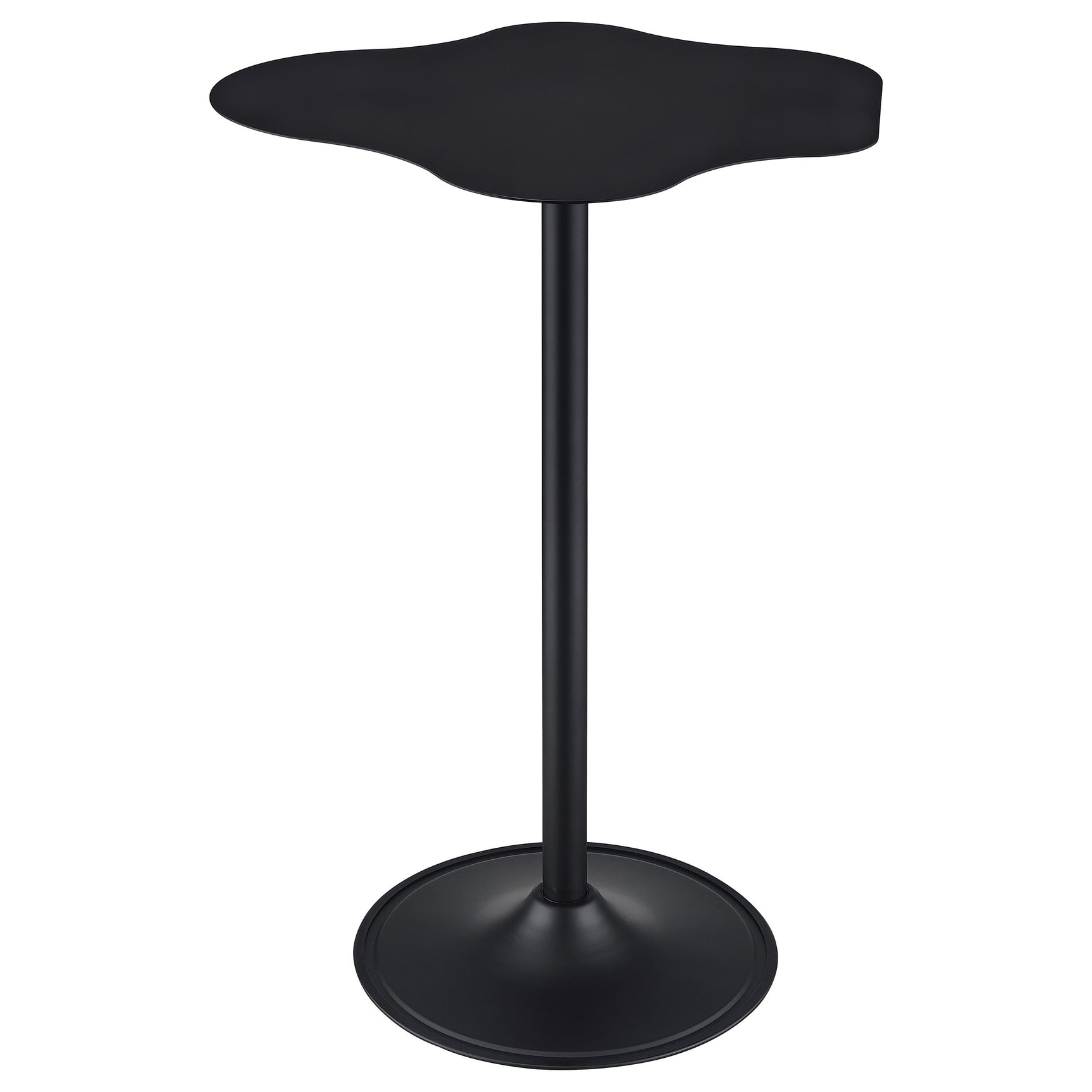 Keanu Black Curved 29-inch Cloud-Shaped Bistro Bar Table - Ornate Home
