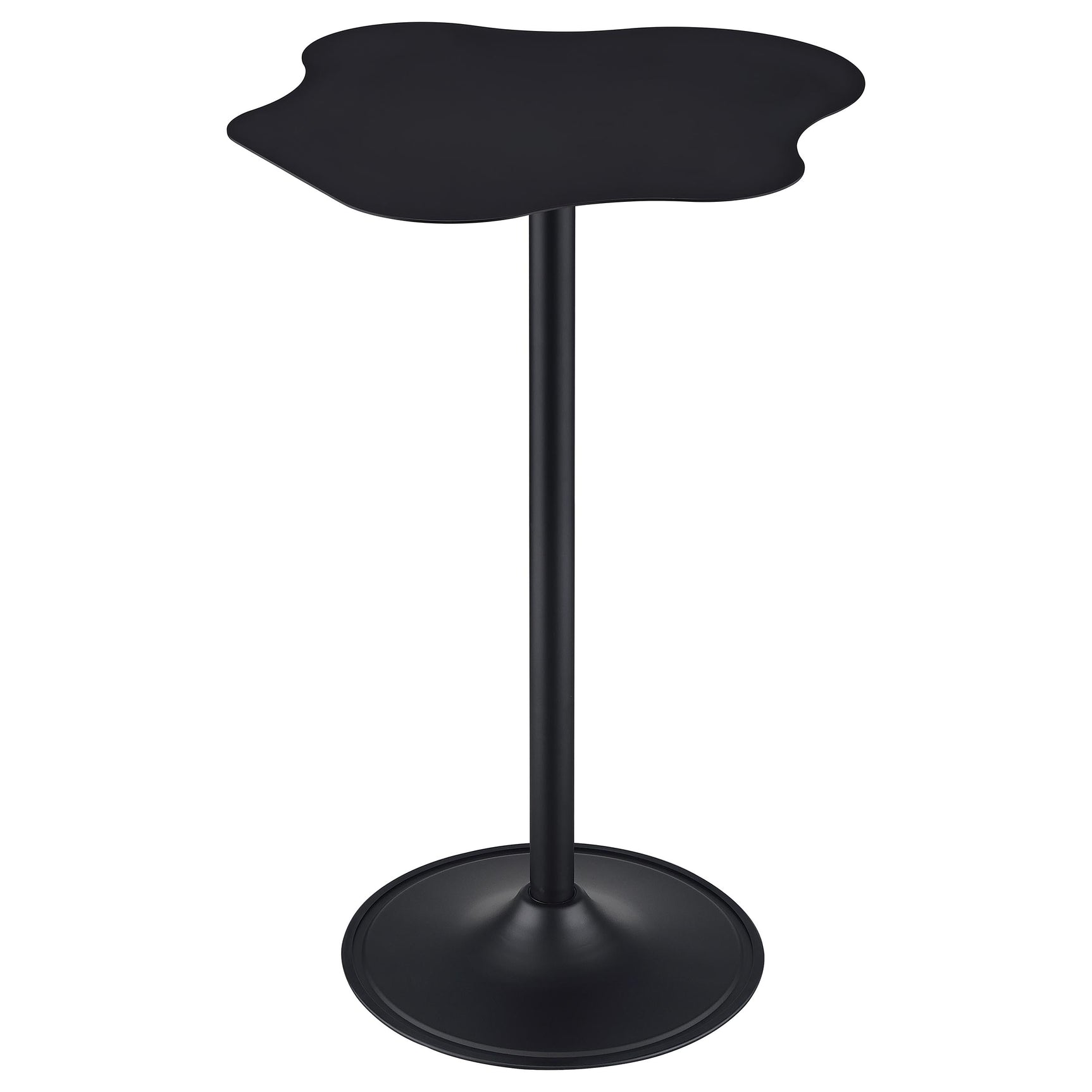 Keanu Black Curved 29-inch Cloud-Shaped Bistro Bar Table - Ornate Home