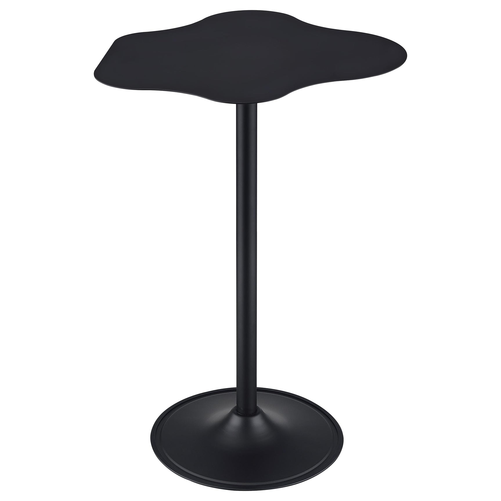 Keanu Black Curved 29-inch Cloud-Shaped Bistro Bar Table - Ornate Home