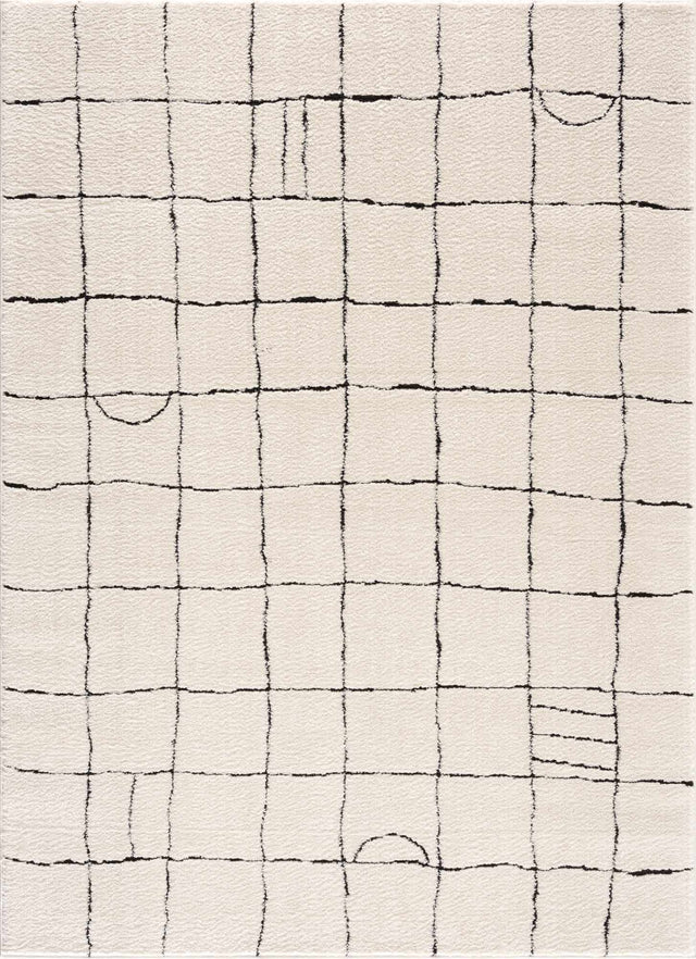 Keanu Black & White Area Rug - Clearance - Ornate Home