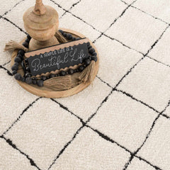 Keanu Black & White Area Rug - Clearance - Ornate Home