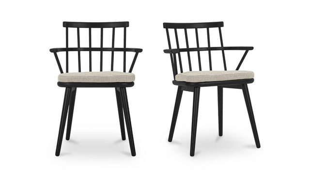 Keaton Black Dining Chair (Set of 2) - Ornate Home