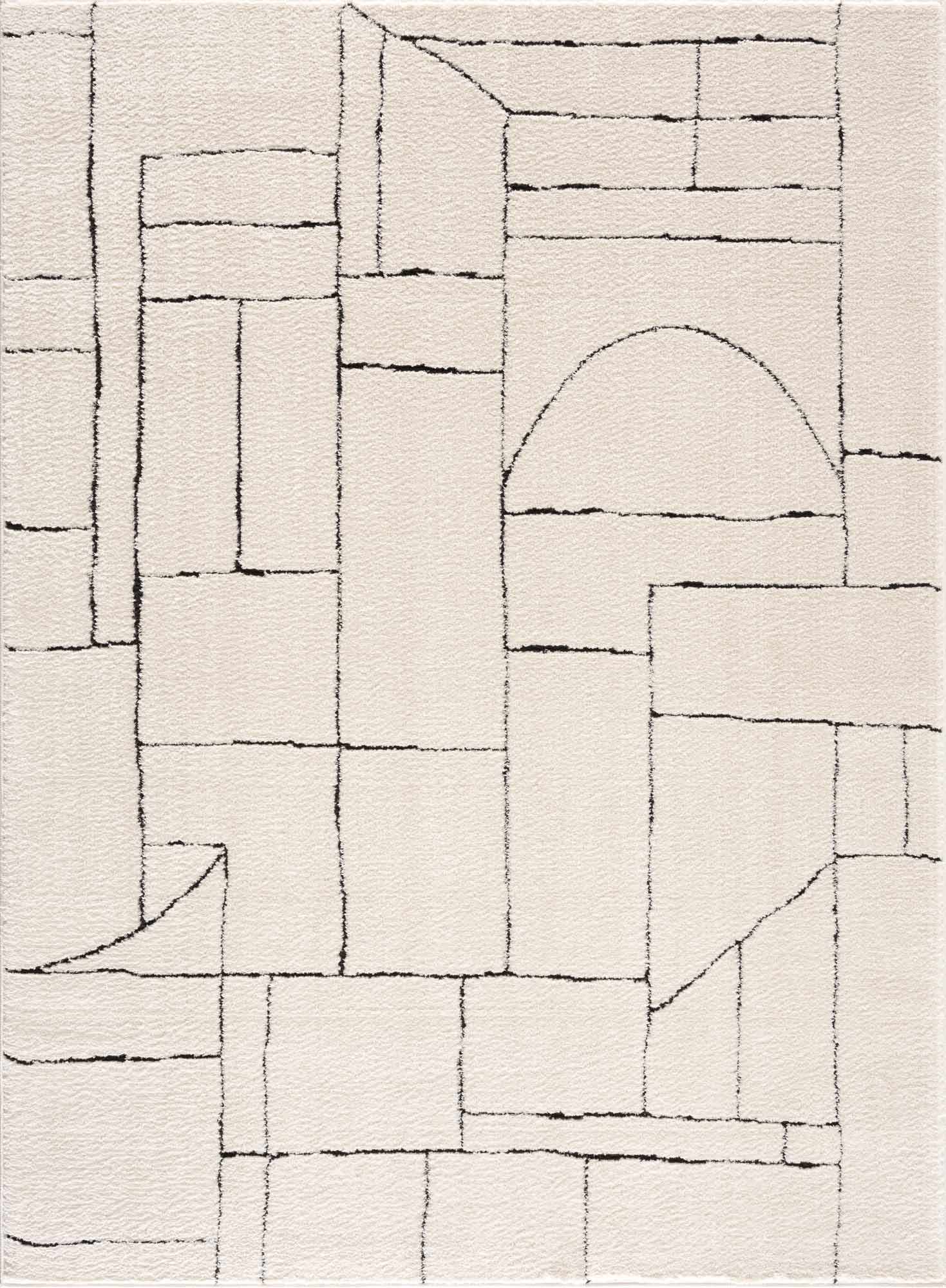 Keats Black & White Area Rug - Clearance - Ornate Home