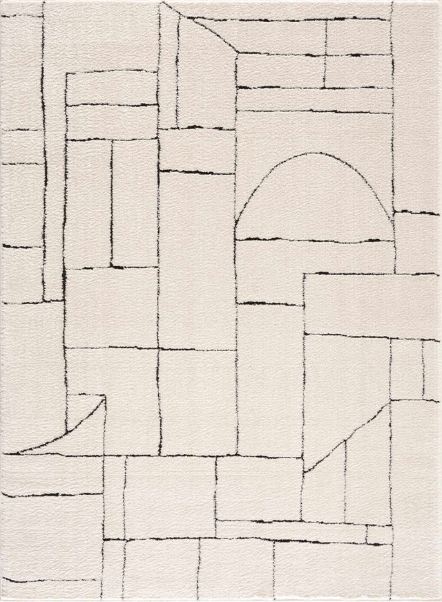 Keats Black & White Area Rug - Clearance - Ornate Home