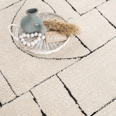 Keats Black & White Area Rug - Clearance - Ornate Home