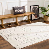 Keats Black & White Area Rug - Clearance - Ornate Home