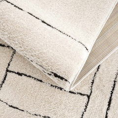 Keats Black & White Area Rug - Clearance - Ornate Home