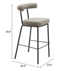 Kede Green Tweed Barstool - Ornate Home
