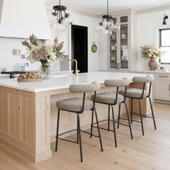 Kede Green Tweed Counter Stool - Ornate Home