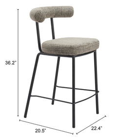 Kede Green Tweed Counter Stool - Ornate Home