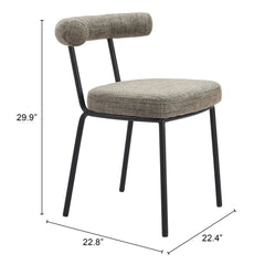 Kede Green Tweed Dining Chair (Set of 2) - Ornate Home