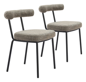 Kede Green Tweed Dining Chair (Set of 2) - Ornate Home