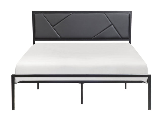 Keegan Gunmetal Queen Platform Bed - Ornate Home