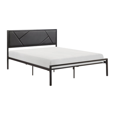 Keegan Gunmetal Queen Platform Bed - Ornate Home