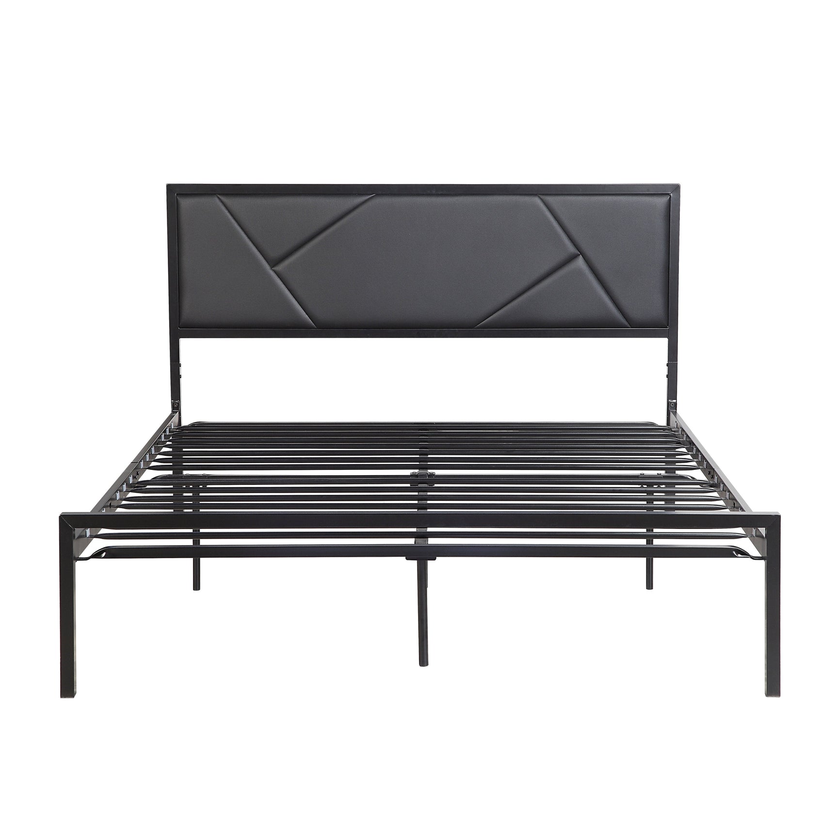 Keegan Gunmetal Queen Platform Bed - Ornate Home