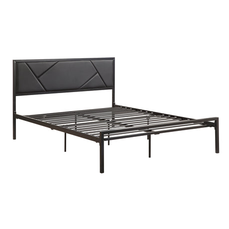 Keegan Gunmetal Queen Platform Bed - Ornate Home
