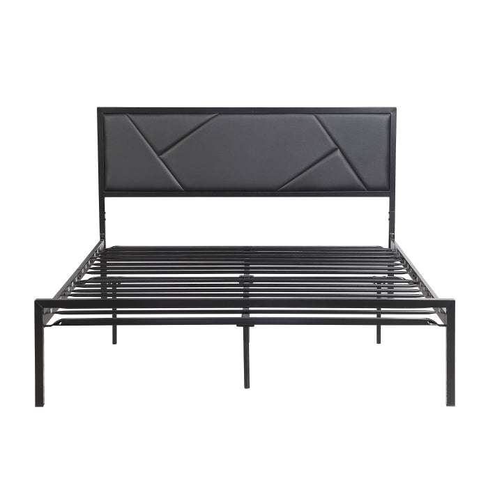 Keegan Gunmetal Queen Platform Bed - Ornate Home