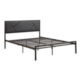 Keegan Gunmetal Queen Platform Bed - Ornate Home