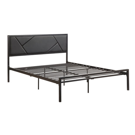 Keegan Gunmetal Queen Platform Bed - Ornate Home