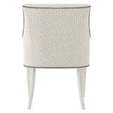 Keeley Glacier White/Beige Fabric Arm Chair - Ornate Home