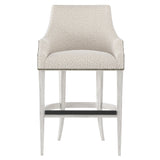 Keeley Glacier White/White/Cream Fabric Bar Stool - Ornate Home