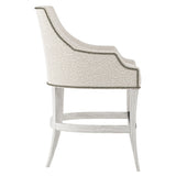 Keeley Glacier White/White/Cream Fabric Counter Stool - Ornate Home