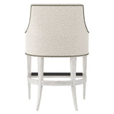 Keeley Glacier White/White/Cream Fabric Counter Stool - Ornate Home