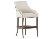 Keeley Portobello/White/Cream Fabric Bar Stool - Ornate Home