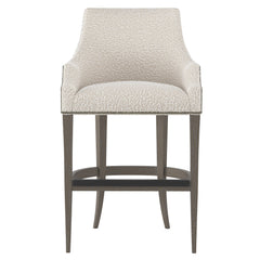 Keeley Portobello/White/Cream Fabric Bar Stool - Ornate Home