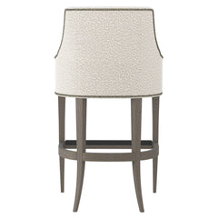 Keeley Portobello/White/Cream Fabric Bar Stool - Ornate Home