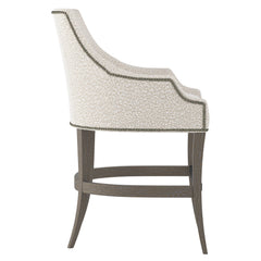 Keeley Portobello/White/Cream Fabric Counter Stool - Ornate Home