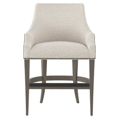 Keeley Portobello/White/Cream Fabric Counter Stool - Ornate Home