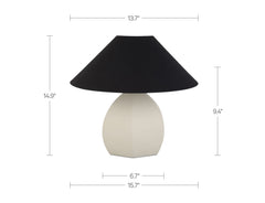 Keeley White Table Lamp - Ornate Home