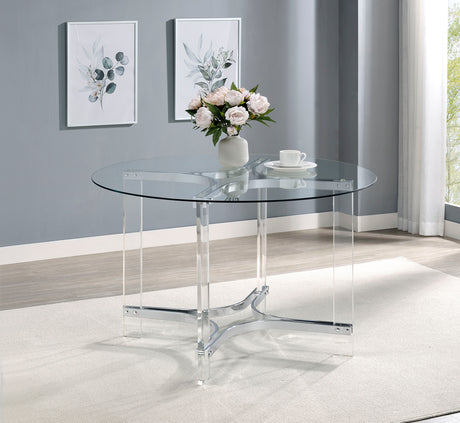 Keeling Chrome Dining Room Table - Ornate Home
