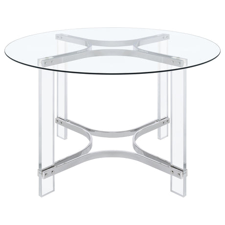 Keeling Chrome Dining Room Table - Ornate Home