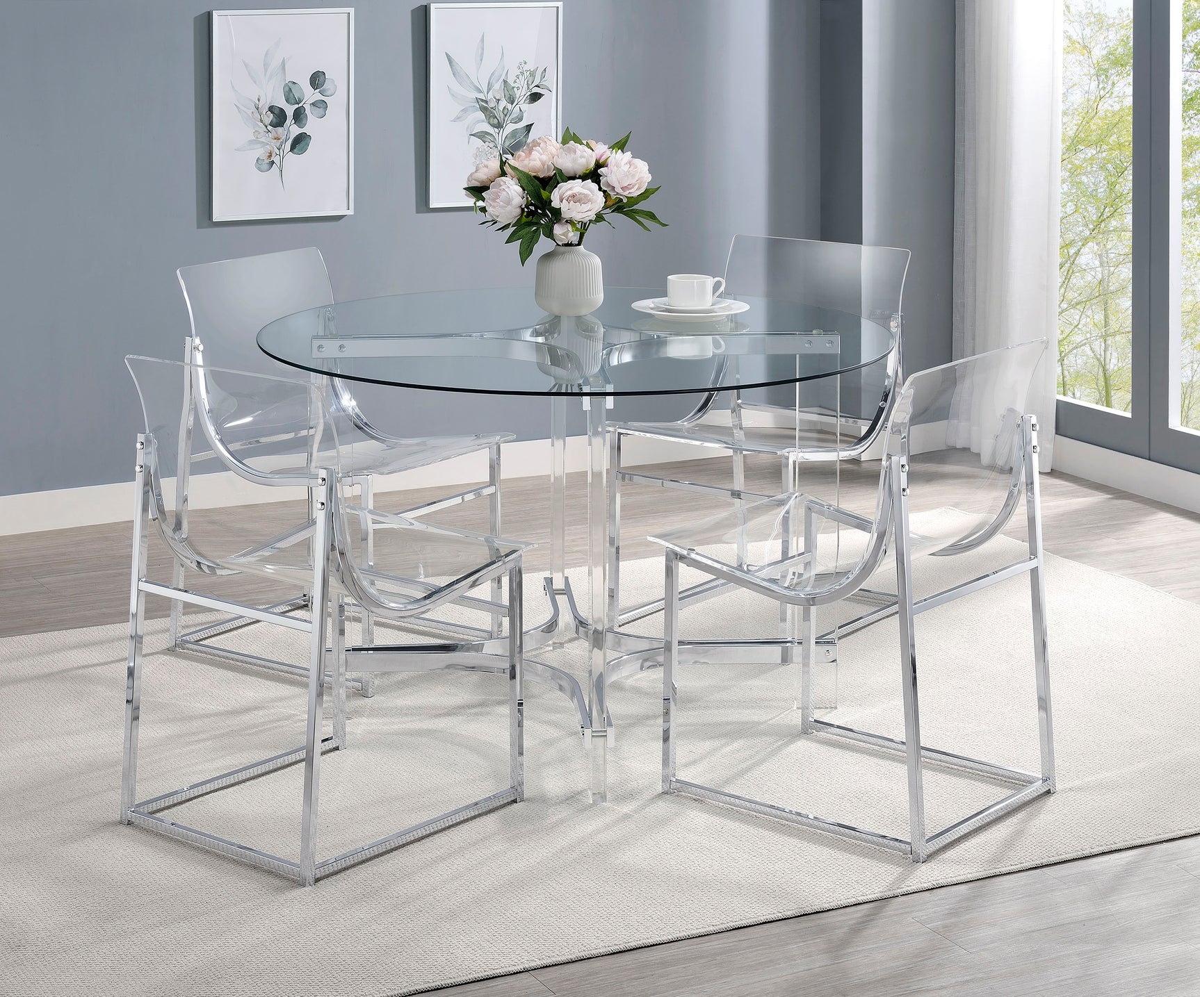 Keeling Chrome Dining Room Table - Ornate Home