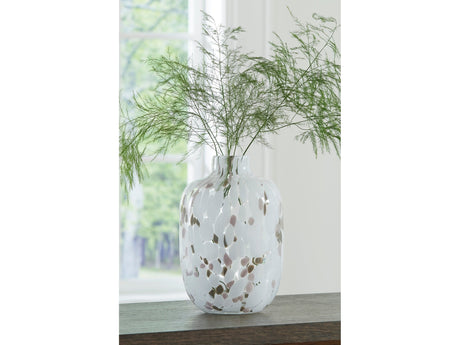 Keelton White/Taupe/Pink Vase 6" - Ornate Home