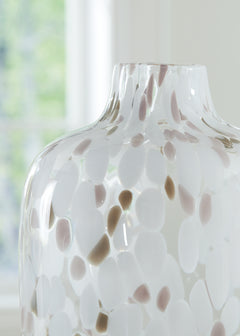 Keelton White/Taupe/Pink Vase 9" - Ornate Home