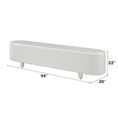 Keely White High Gloss TV Stand - Ornate Home