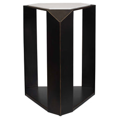 Keenan Bronze/White Geometric Accent Table - Ornate Home