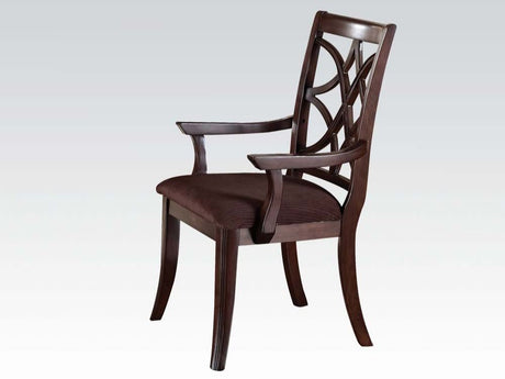 Keenan Dark Walnut Dining Arm Chairs (Set of 2) - Ornate Home