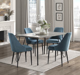 Keene Blue Velvet Side Chair (Set of 2) - Ornate Home