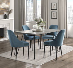 Keene Blue Velvet Side Chair (Set of 2) - Ornate Home