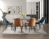 Keene Blue Velvet Side Chair (Set of 2) - Ornate Home