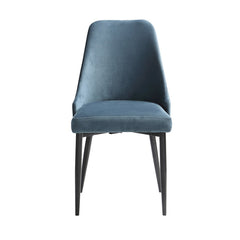 Keene Blue Velvet Side Chair (Set of 2) - Ornate Home